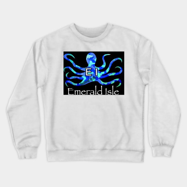 Emerald Isle Octopus Crewneck Sweatshirt by AnchoredByFin